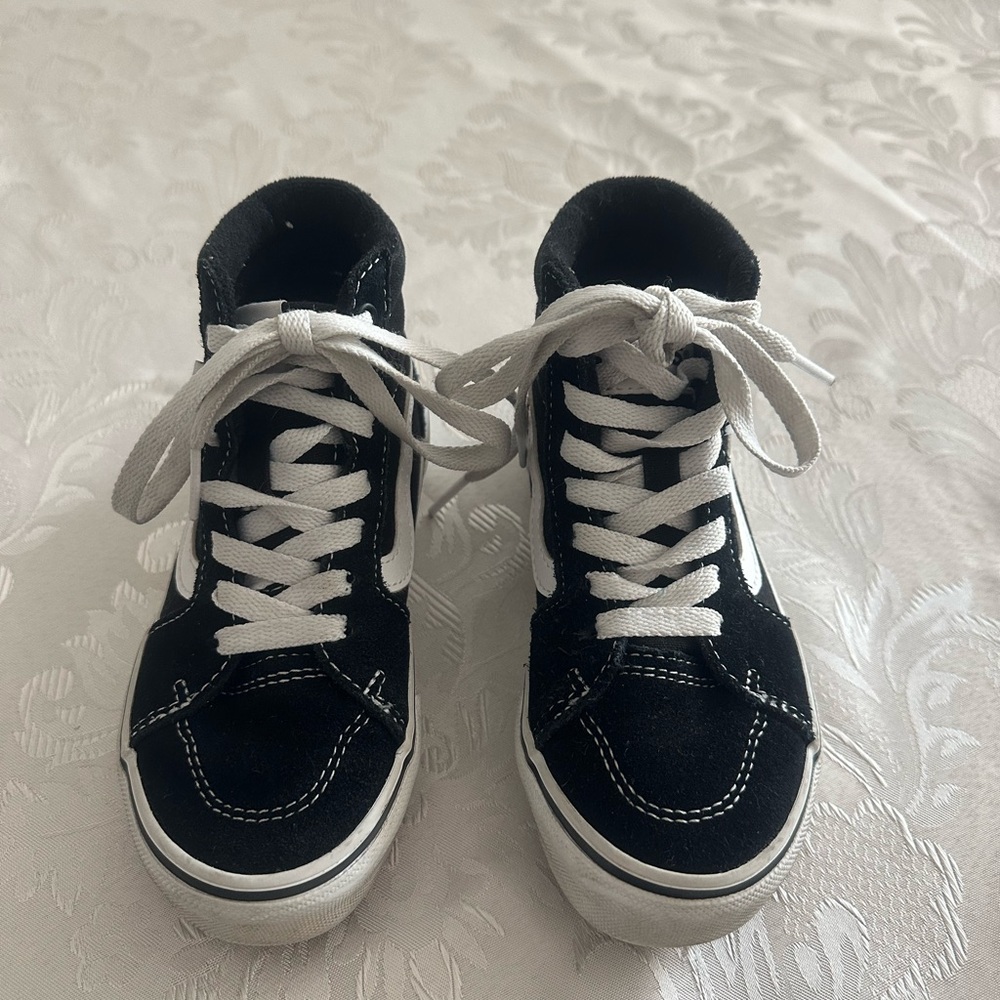 Vans Kids Black and White Sneakers